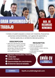 Aux. recursos humanos o administrativos