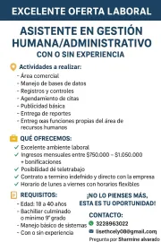 auxiliar de recursos humanos/administrativo