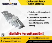 CUÑA O PLACA  METÁLICA PARA MOÑOS DE CIMBRA SAMACSA