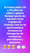 COCINEROS , PARRILLEROS, PIZZEROS Y AYUDANTE DE COCINA.