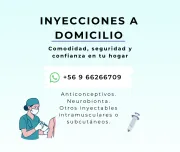 Aplicación de inyecciones a domicilio.