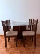 Juego de Comedor Jdo & Design “Luana” – Vidrio + 4 Sillas