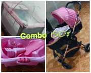 Combo de Bebé en Excelente Estado – Coche + Cuna  + Tina (¡Todo por $150!)