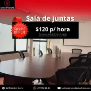 Axia Oficinas te ofrece sala de juntas.
