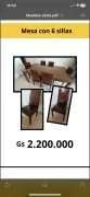 Mesa con 6 sillas