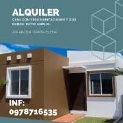 ALQUILO CASA URB. SANTA CECILIA, VÍA ANCÒN SANTA ELENA