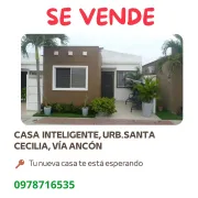VENTA DE CASA URB. SANTA CECILIA, VÍA ANCÒN SANTA ELENA