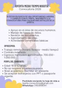 ¡Oferta de medio tiempo en Bogotá!