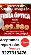 Claro TV más internet 900 megas y teléfono dos meses al 50%
