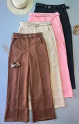 Pantalón dama palazo o de vestir con cinto