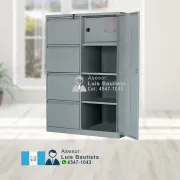 ARCHIVO COMBINADO, DE 4 GAVETAS, CAJA DE SEGURIDAD Y ARMARIO DE 2 ENTREPAÑOS