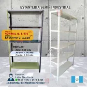ESTANTERIA METÁLICA SEMI INDUSTRIAL 5 NIVELES