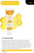 Crema con 74% di Aloe estabilizado y propóleo de abeja