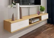 Módulo Flotante Con Gavetas para TV de Madera