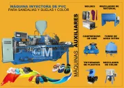 Máquina para fabricar sandalias, chancletas y suelas