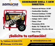 Potencia Garantizada: Generador SHELL 7.5 kW