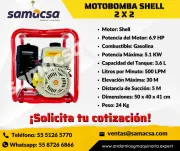 Motobomba SHELL 2x2 Ideal para Trabajo Rudo