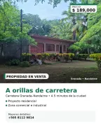 Hermosa quinta sobre carretera Granada Nandaime. A 5 minutos de Granada.