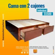 Cama Individual con 2 cajones en Monterrey