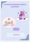 Servicio de limpieza y niñera a domicilio