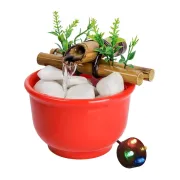 Fonte de agua cascata biqueira em bambu