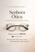 Senhora ótica fortaleza - armação e consulta grátis na compra do óculos