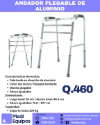 🚶‍♂️ ANDADOR PLEGABLE DE ALUMINIO Brinda seguridad, estabilidad e independencia al caminar.