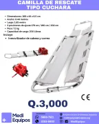 Camilla de Rescate Tipo Cuchara  ¡Rescate Seguro y Eficaz con Nuestra Camilla Tipo Cuchara!