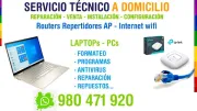 Reparacion a Domicilio, Tecnico PC Laptops, Impresoras, Redes