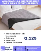 ALMOHADILLA IMPERMEABLE PARA CAMA Protección reutilizable para camas y colchones.