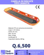 ¡LISTA PARA EMERGENCIAS! CAMILLA DE RESCATE TIPO CANASTA