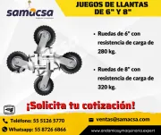 Llantas Industriales para Andamio, Resistencia y Desplazamiento Suave