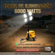 TORRE DE ILUMINACION 6000 WATTS