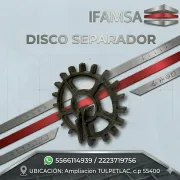 Disco separador de simbra para construccion