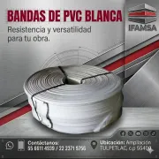 Banda de PVC Blanca para cimbra de construcción
