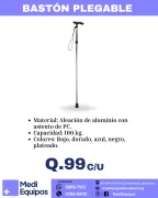 BASTÓN PLEGABLE Práctico, resistente y fácil de transportar.