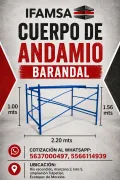 Cuerpo de andamio barandal