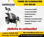 TORRE DE ILUMINACIÓN SOLAR LUX TOWER LED 4X65W - SAMACSA