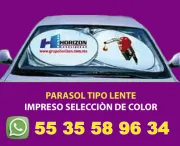 PARASOLES PARA AUTO IMPRESOS CON TU LOGOTIPO O PRODUCTO PARA CAMPAÑAS