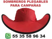 SOMBREROS PLEGABLES TIPO VAQUERO PARA CAMPAÑAS PUBLICITARIAS CON LO LOGOTIPO