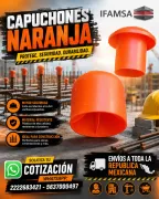 CAPUCHONES NARANJA PROTECTORES DE VARILLA