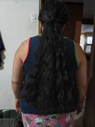 Cabello ondulado negro 50 centímetros